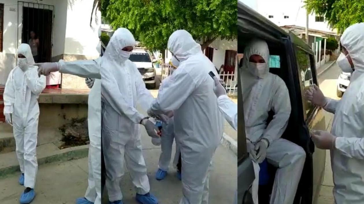 Joven venezolano con Covid-19 sorprendido en una calle de Puerto Colombia.