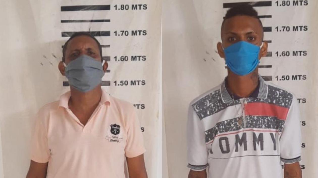 Jorge Eliécer Escalante Rada y Elia Soto Estrada, capturados.