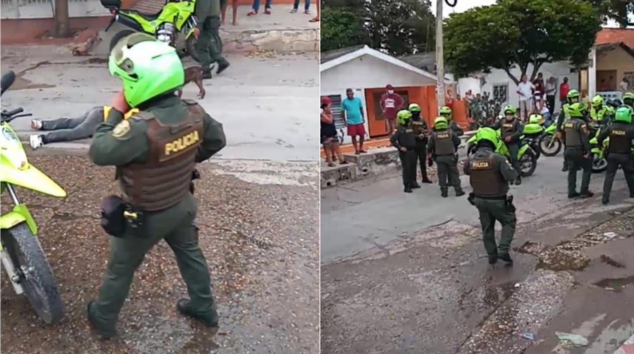 La Policía llegó al lugar de los hechos.