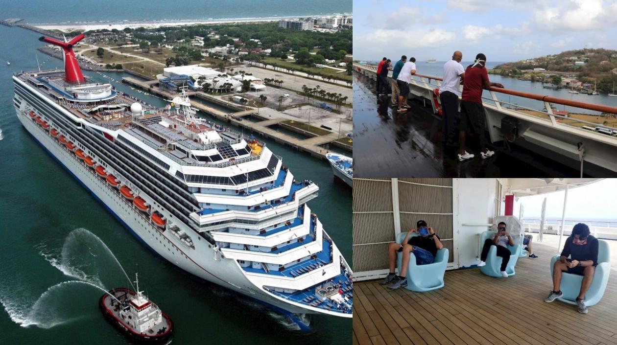 Colombianos están a bordo de un crucero.