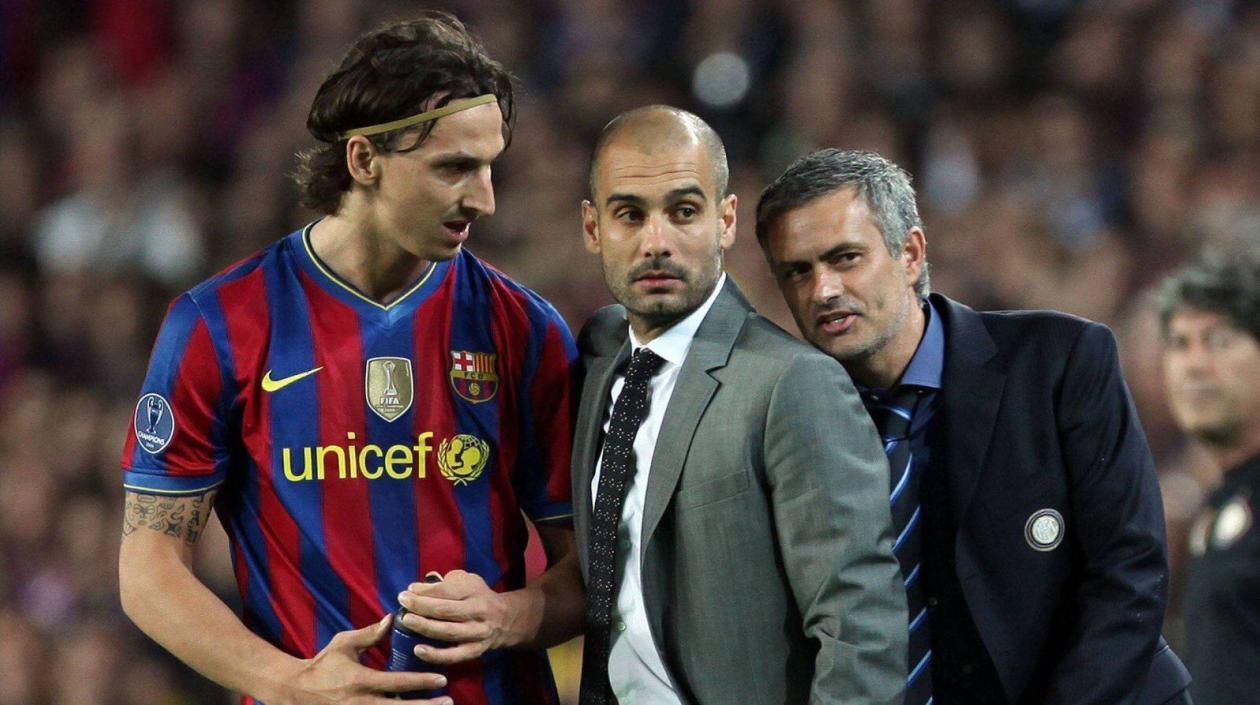 Ibrahimovic, Guardiola y Mourinho, en aquella semifinal.