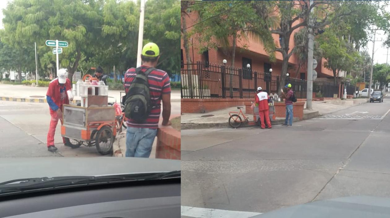 Vendedores ambulantes.