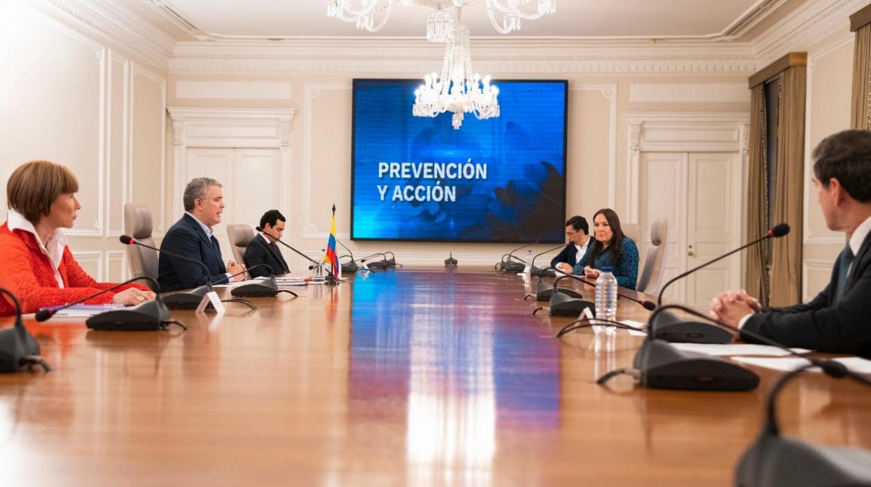 Presidente Iván Duque durante el programa Prevención y Acción.