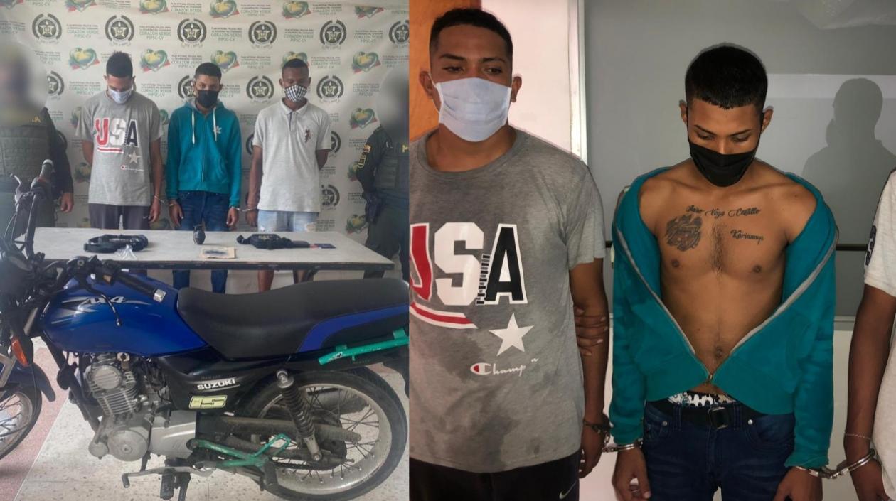 Los tres capturados.