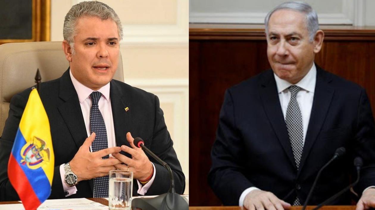 Iván Duque y Benjamín Netanyahu.