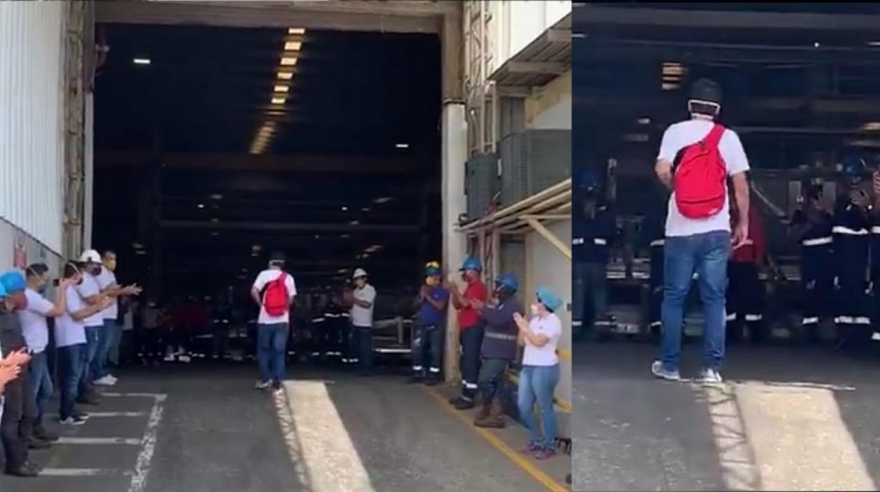 Llegada del trabajador.