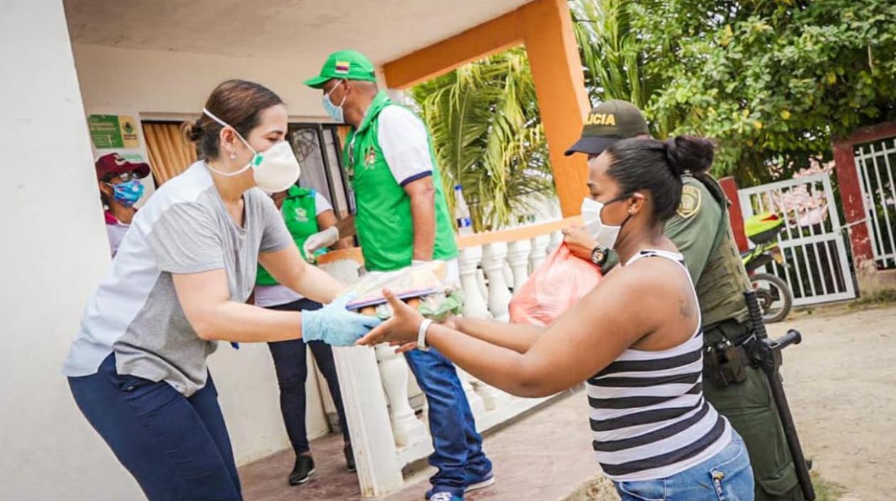 Entrega de canastas alimentarias será verificado en el Atlántico por la Directora del ICBF.
