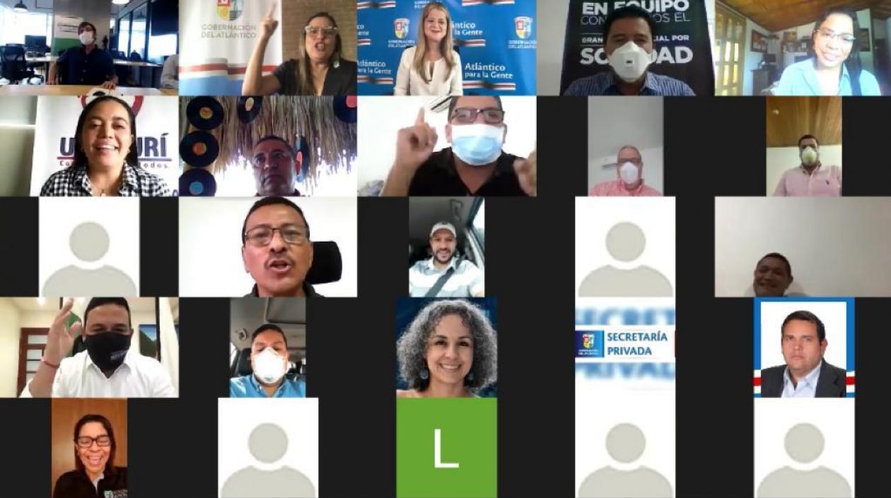 Reunión virtual con los Alcaldes del Atlántico.