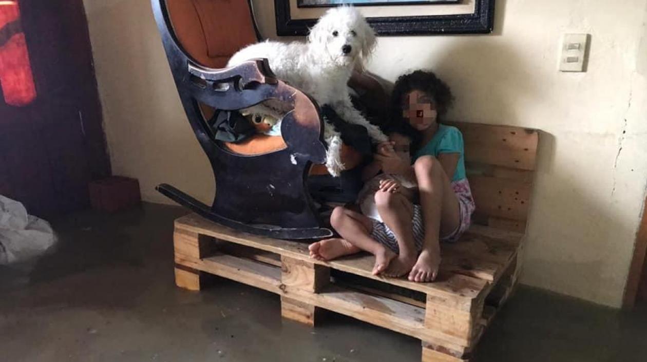 Una de las viviendas afectadas.