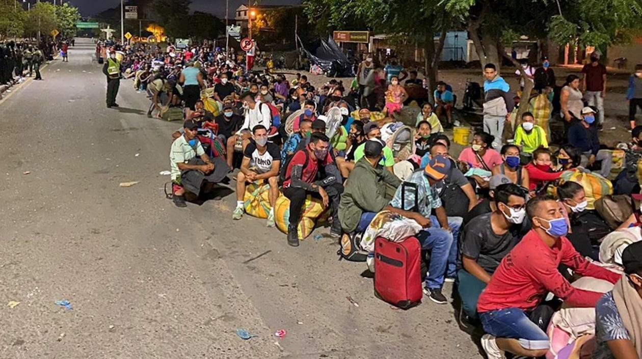 Así es el panorama en el puente.