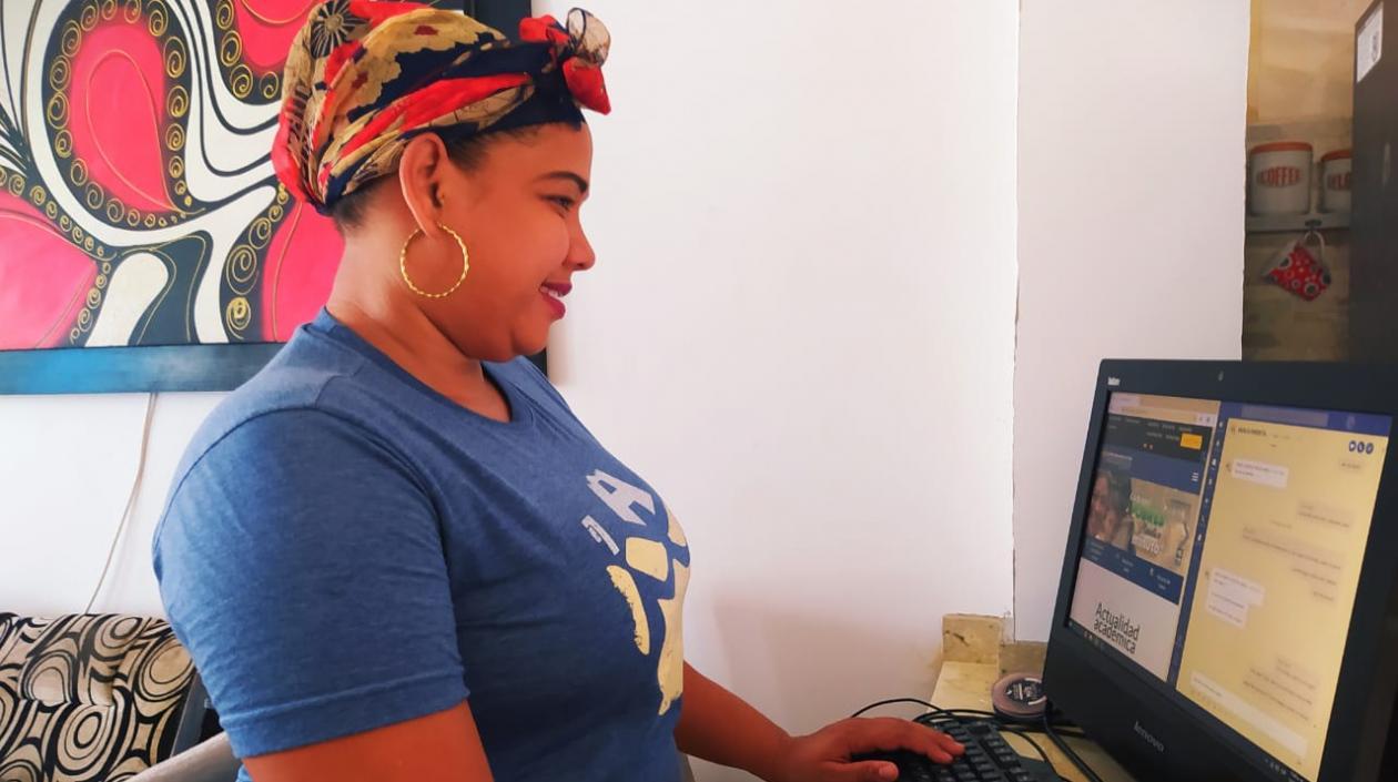 Imagen de una de las estudiantes.