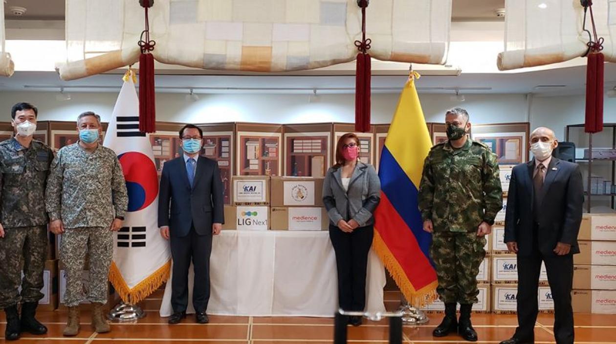 Entrega de los tapabocas.