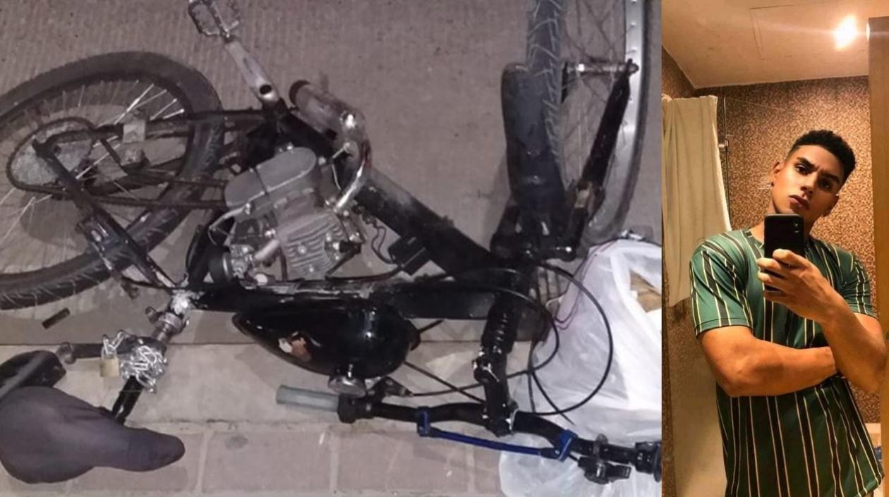 El joven se movilizaba en esta bicicleta cuando fue arrollado.