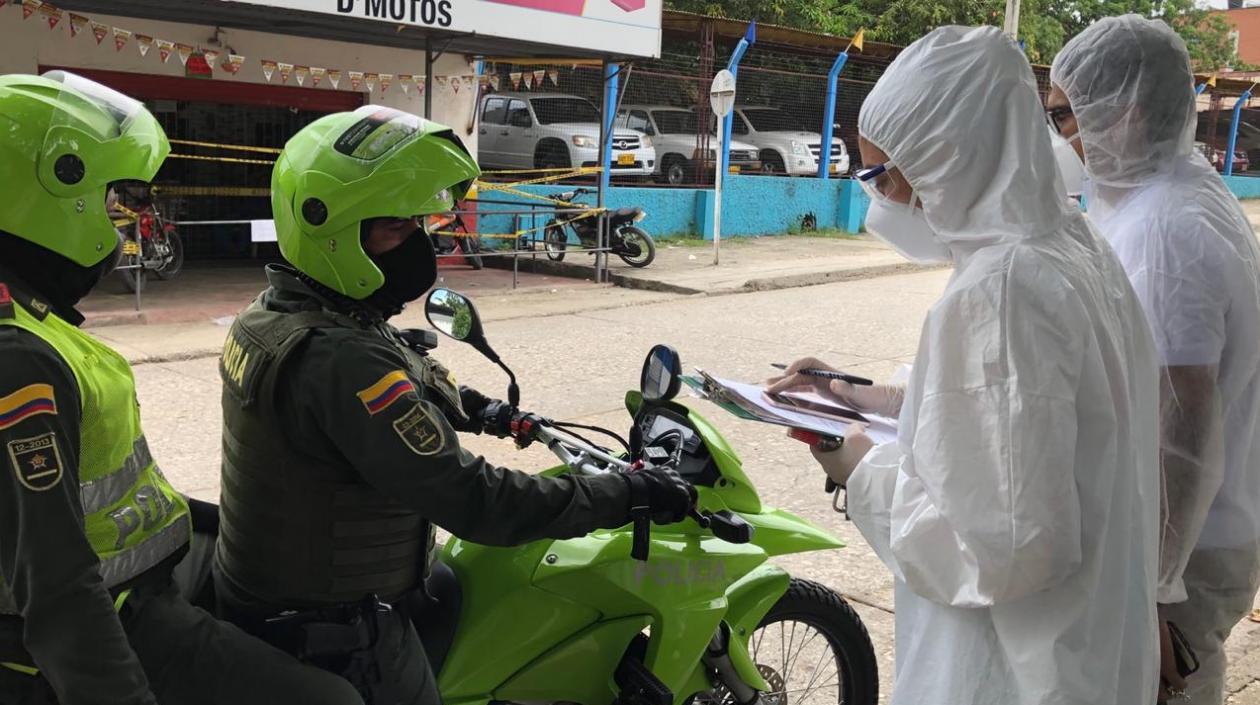 El joven diagnosticado con Covid-19 le hizo seguimiento la Policía y la Secretaría de Salud.