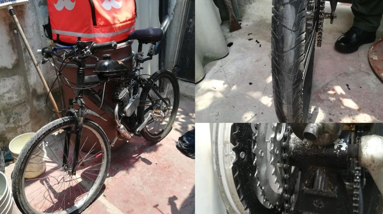 Así quedó la bicicleta.