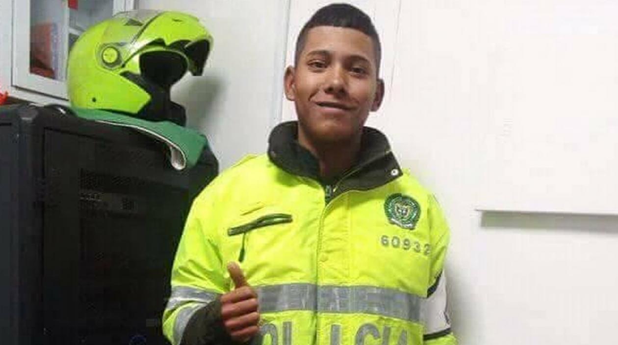 Yesid José González Gutiérrez cuando prestó su servicio en la Policía.