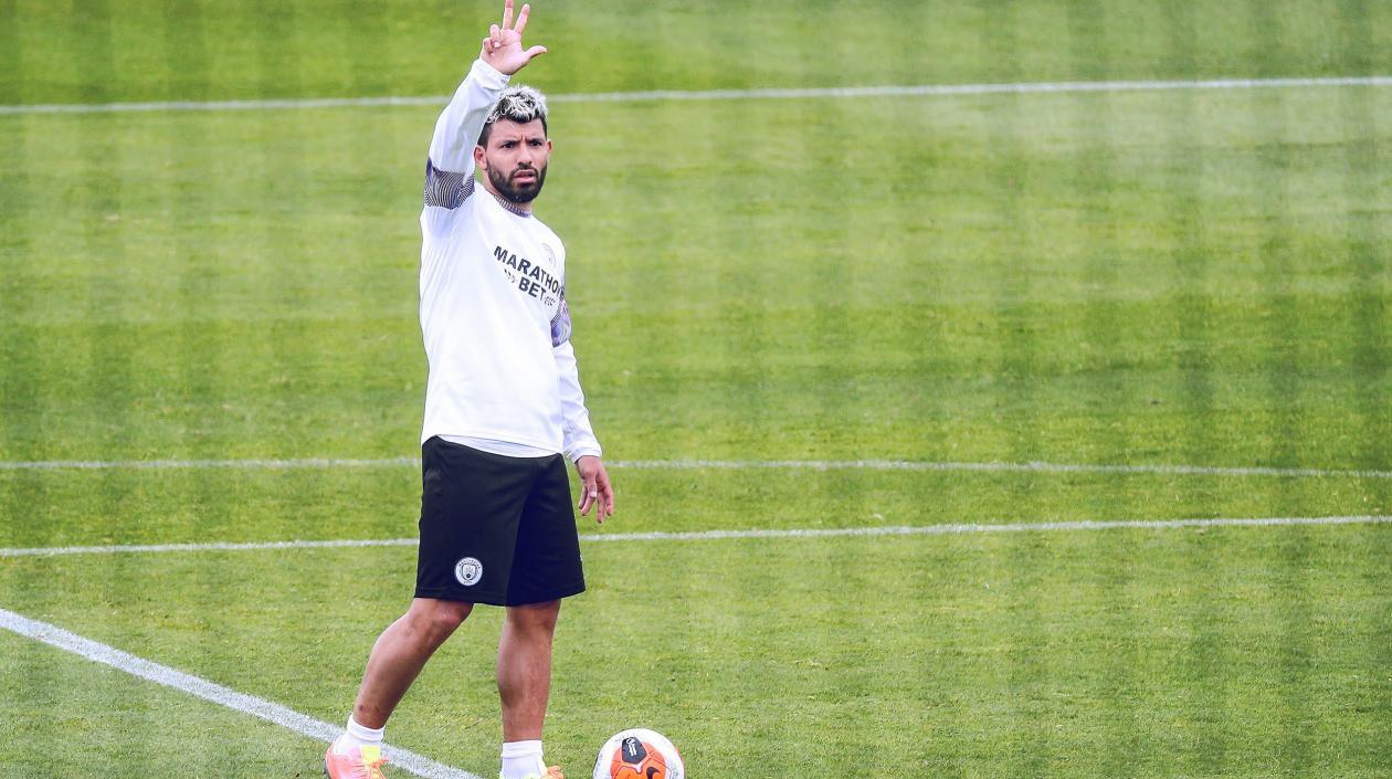 El delantero internacional argentino Sergio Agüero.