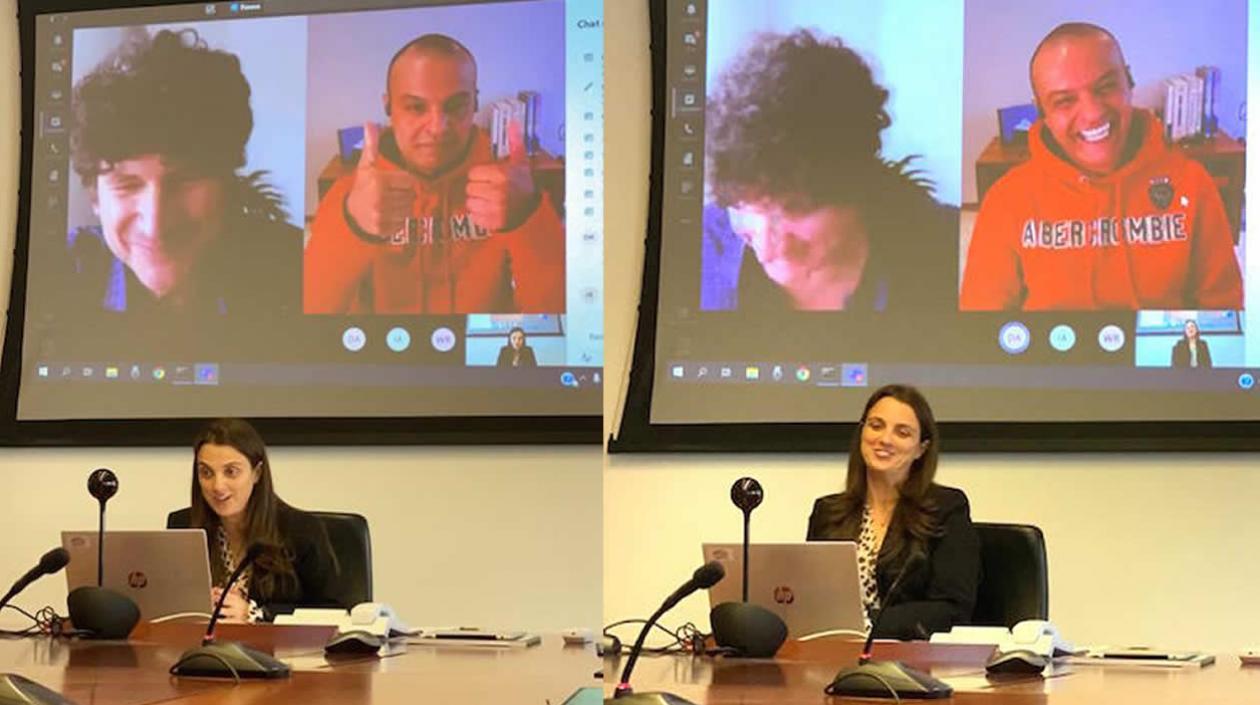 El diálogo virtual de la Ministra con los actores.