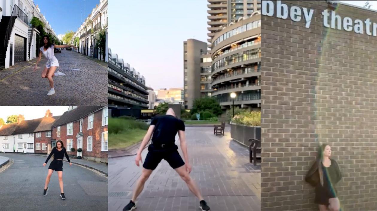 Varios de los bailarines participantes en el videoclip.