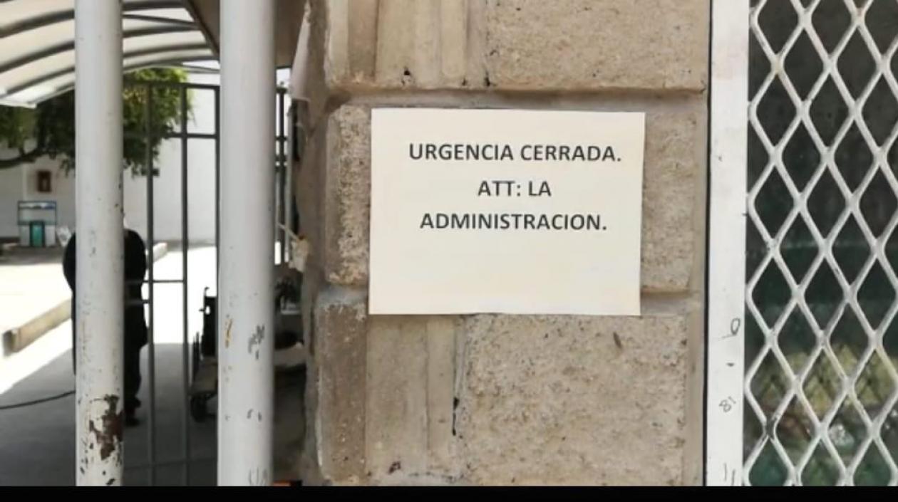 Aviso de cierre de la urgencia.