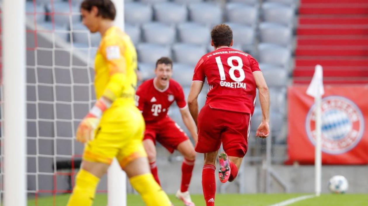 La celebración de Leon Goretzka.