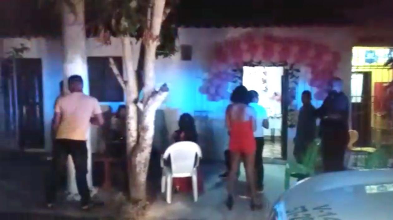 Operativo en el quinceañero en Los Carruajes, municipio de Galapa.