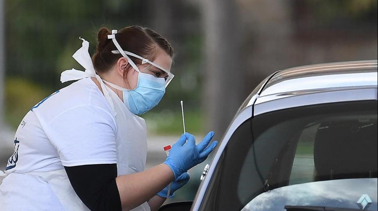 Prueba de coronavirus en el Reino Unido.