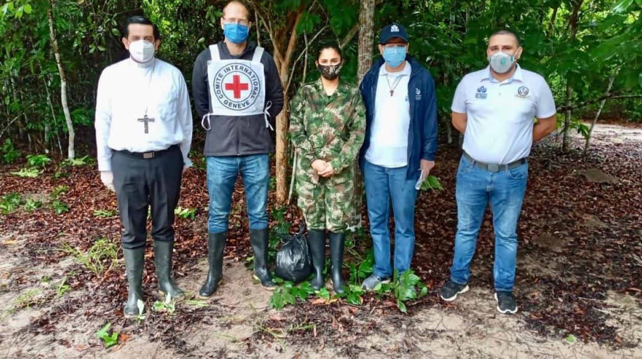 La cabo del Ejército Nubia Alejandra López Correa.