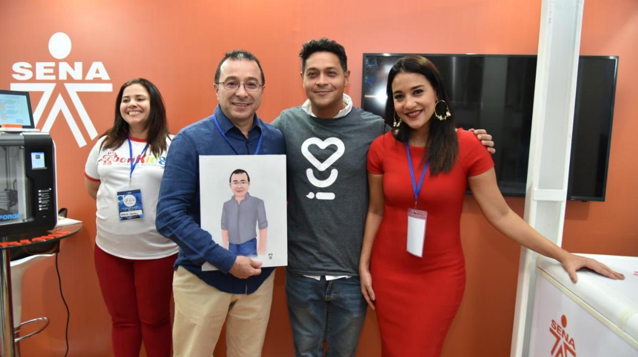 Carlos Mario Estrada, director del Sena, y Jacqueline Rojas, directora regional del Sena Atlántico.