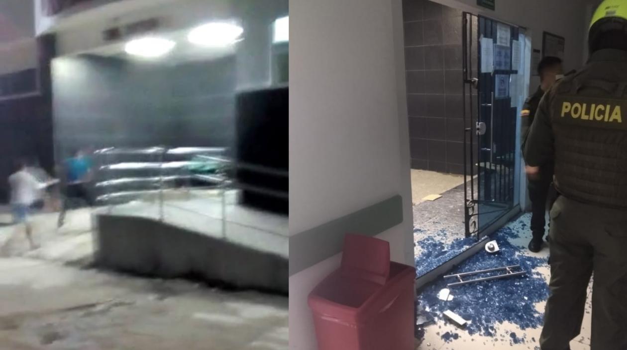 Ataque a piedra a la Clínica Porvenir de Soledad.