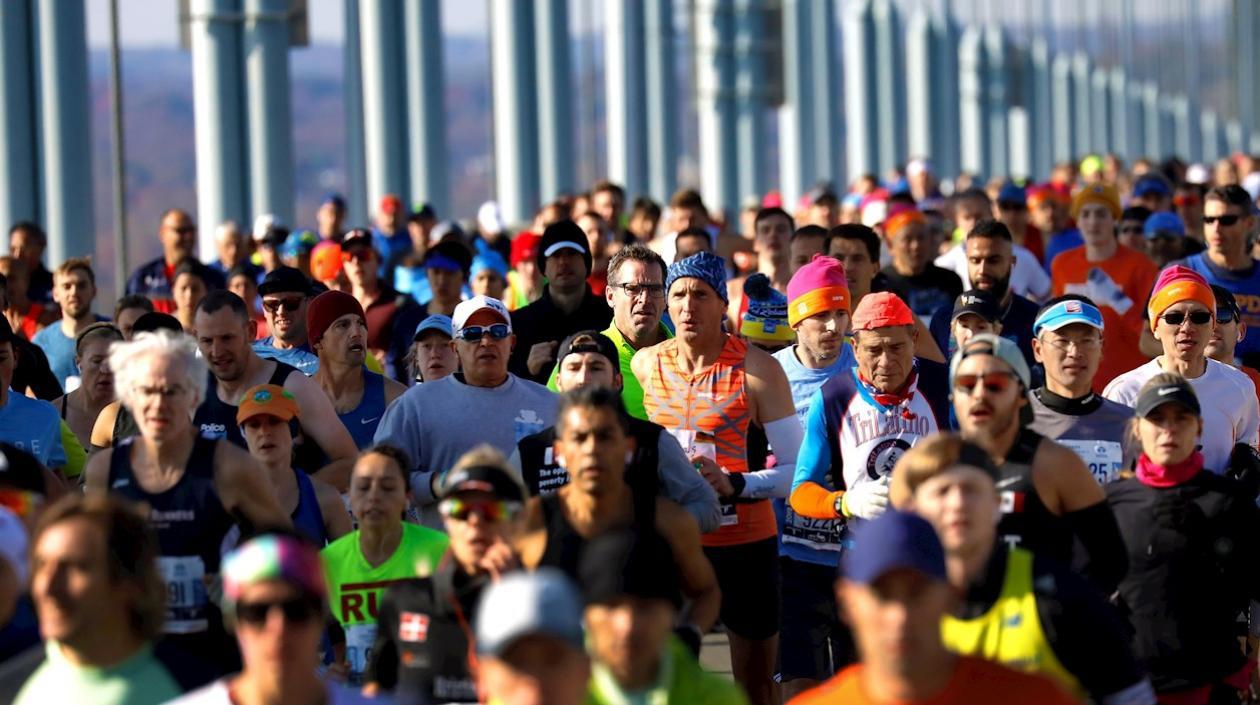 Vista de corredores en la maratón de Nueva York de 2019.