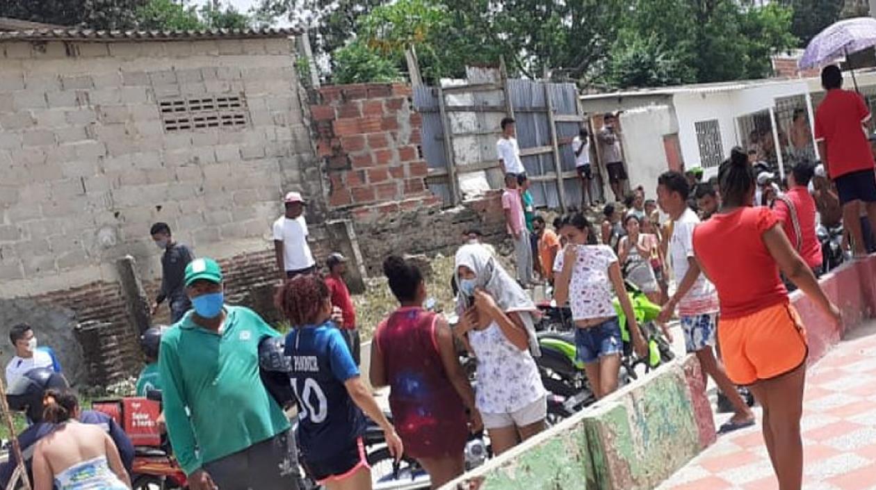 Lugar de los hechos donde fue asesinado el mototaxista.