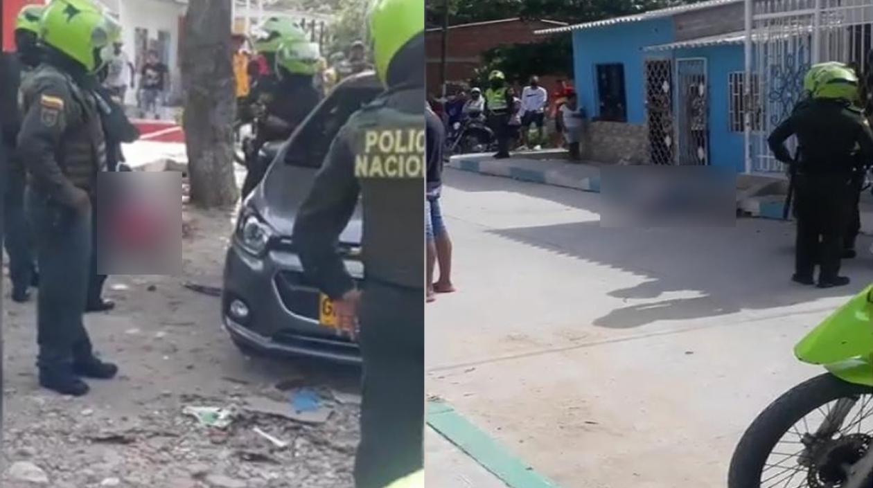 Las víctimas quedaron en el lugar de los hechos.