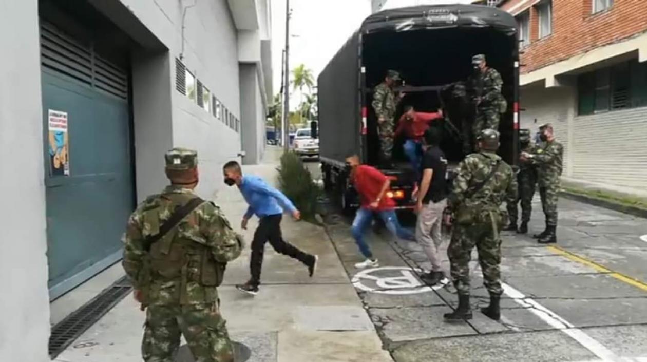 Soldados implicados en el hecho.