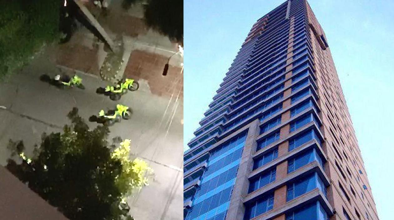 La Policía acudiendo al lugar de los hechos.