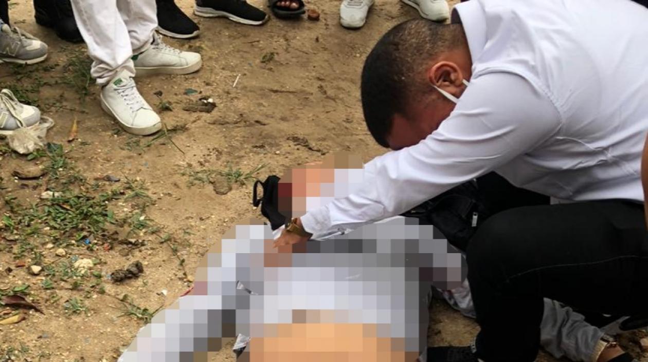 El cuerpo de Luis Carlos Ramírez De Aguas.