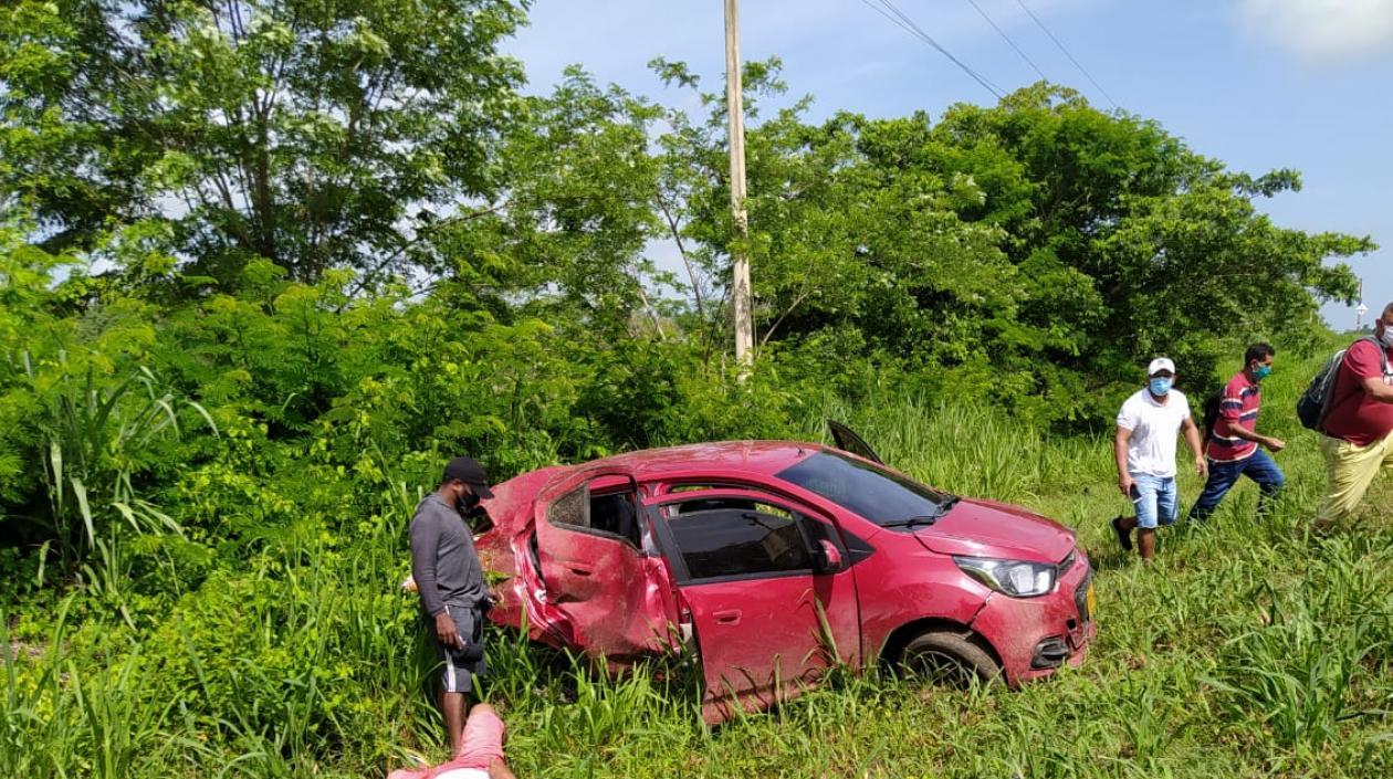 Así quedó el vehículo tras el accidente.
