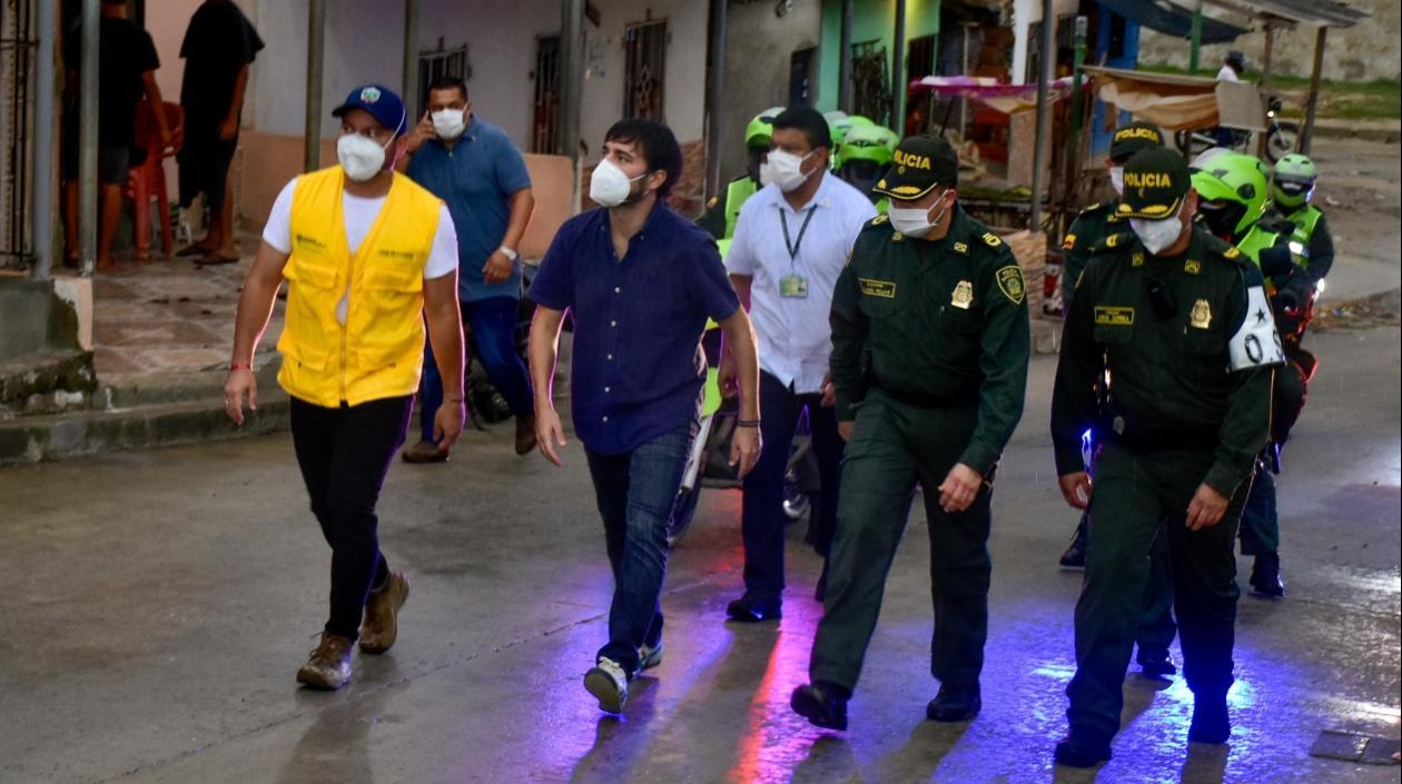 El Alcalde Jaime Pumarejo supervisó los patrullajes.