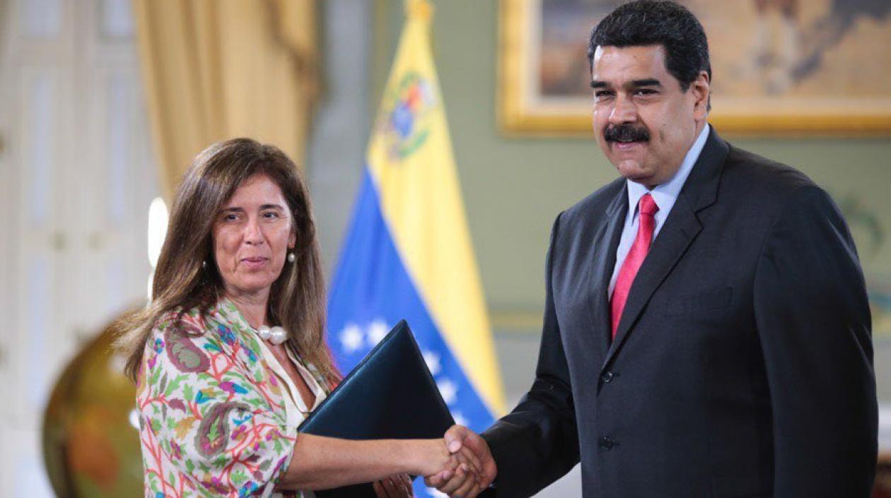 La Embajadora, Isabel Brilhante, cuando presentó credenciales el 7 de febrero de 2018.