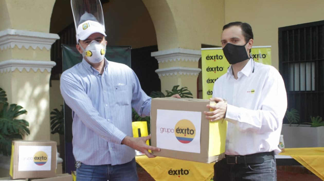 Entrega de tapabocas a la Alcaldía de Soledad. 