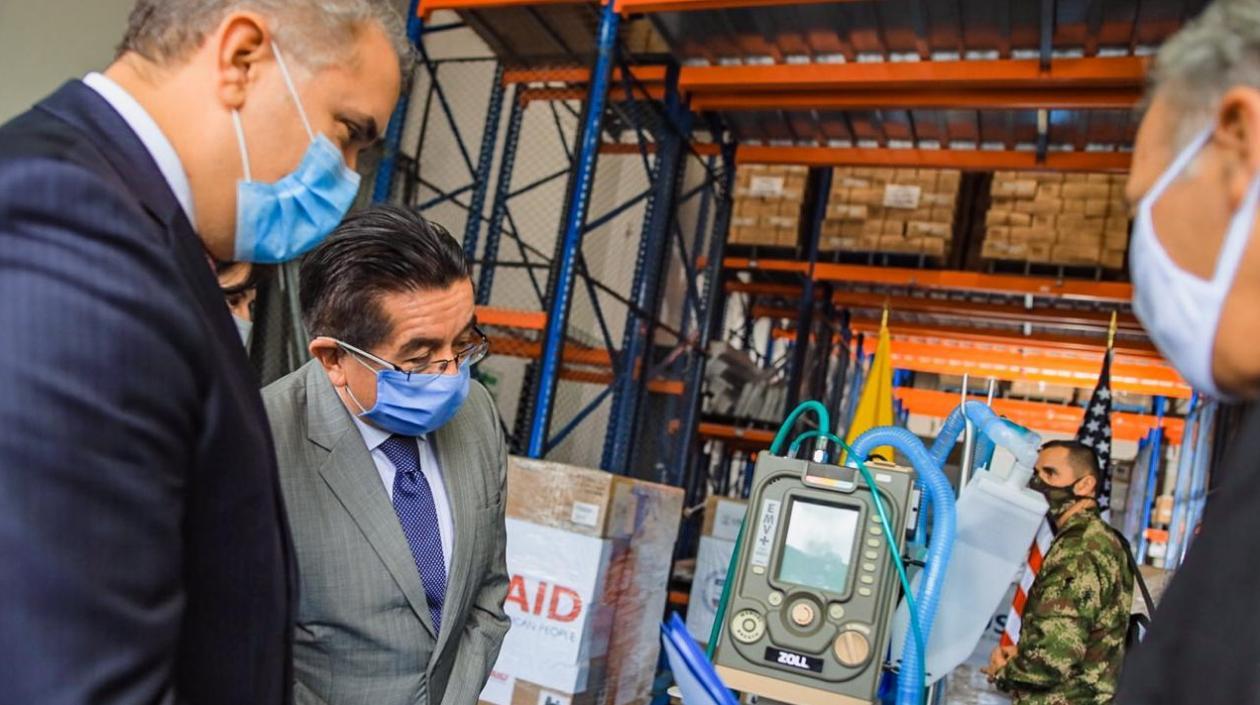 Uno de los ventiladores recibidos.