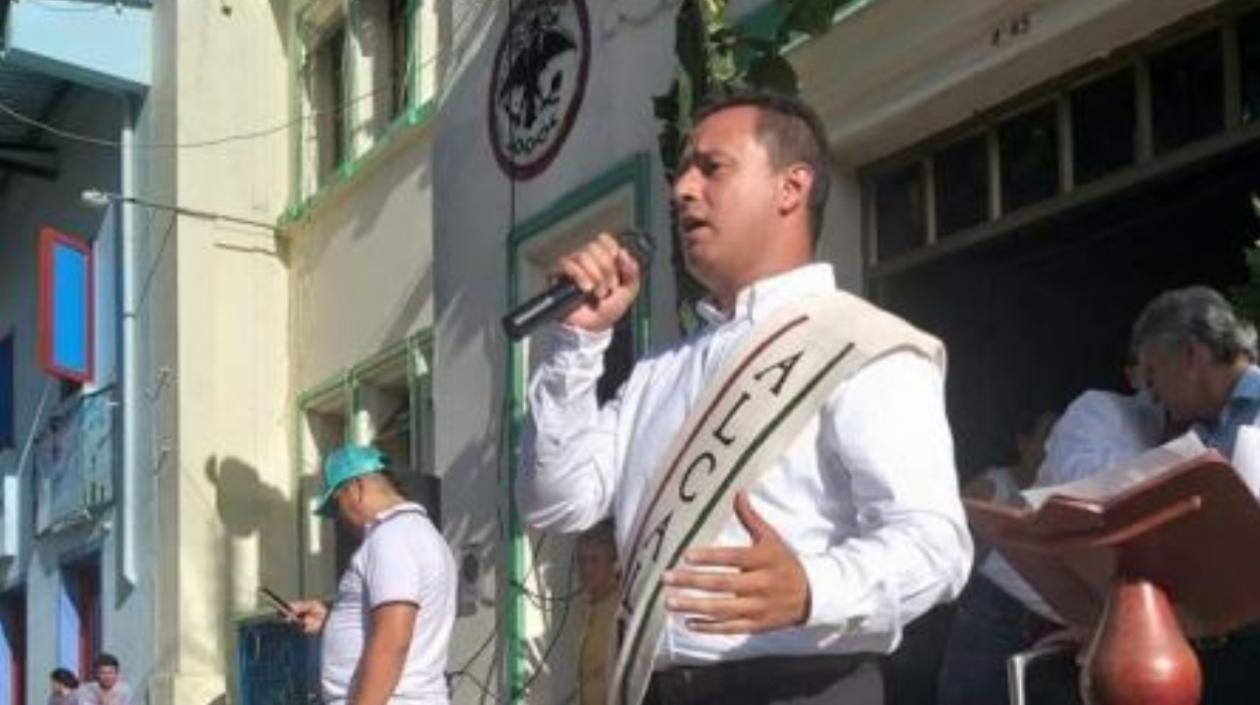 John Jairo Pulido Pulgarín, alcalde de La Palma (Cundinamarca).