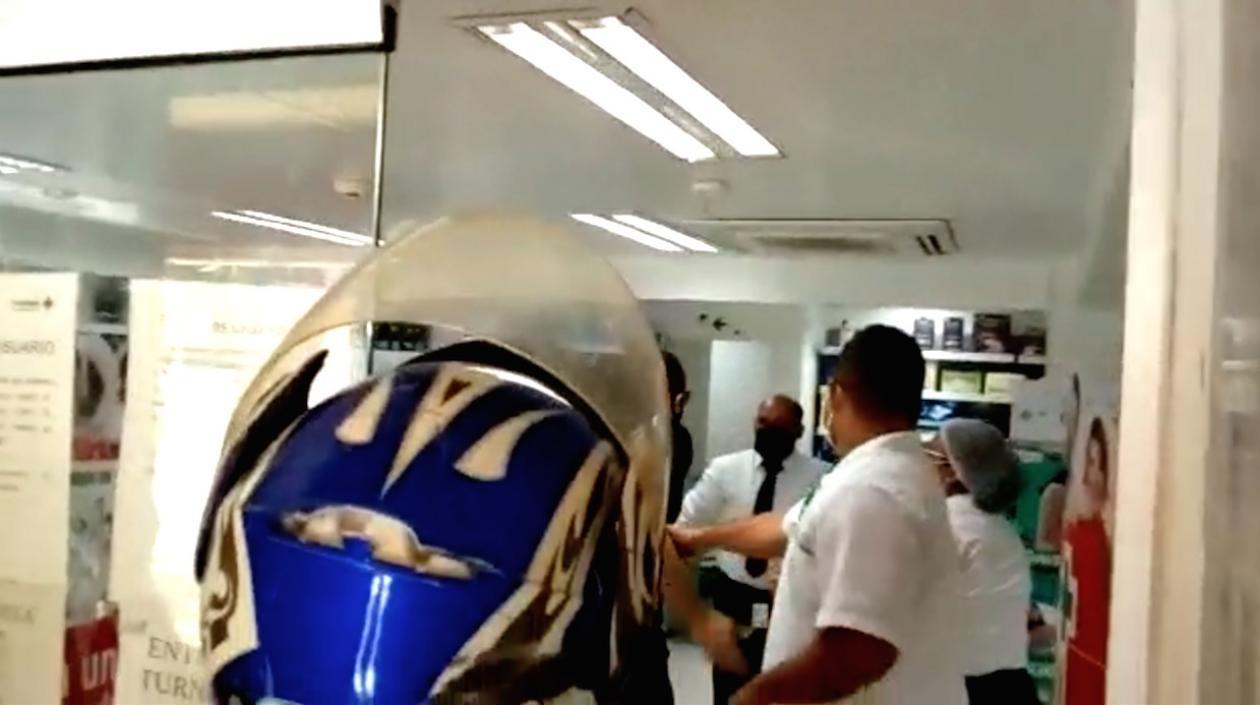 Momento de la agresión.