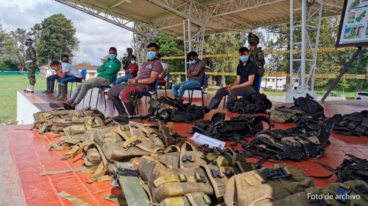 Los guerrilleros del ELN.