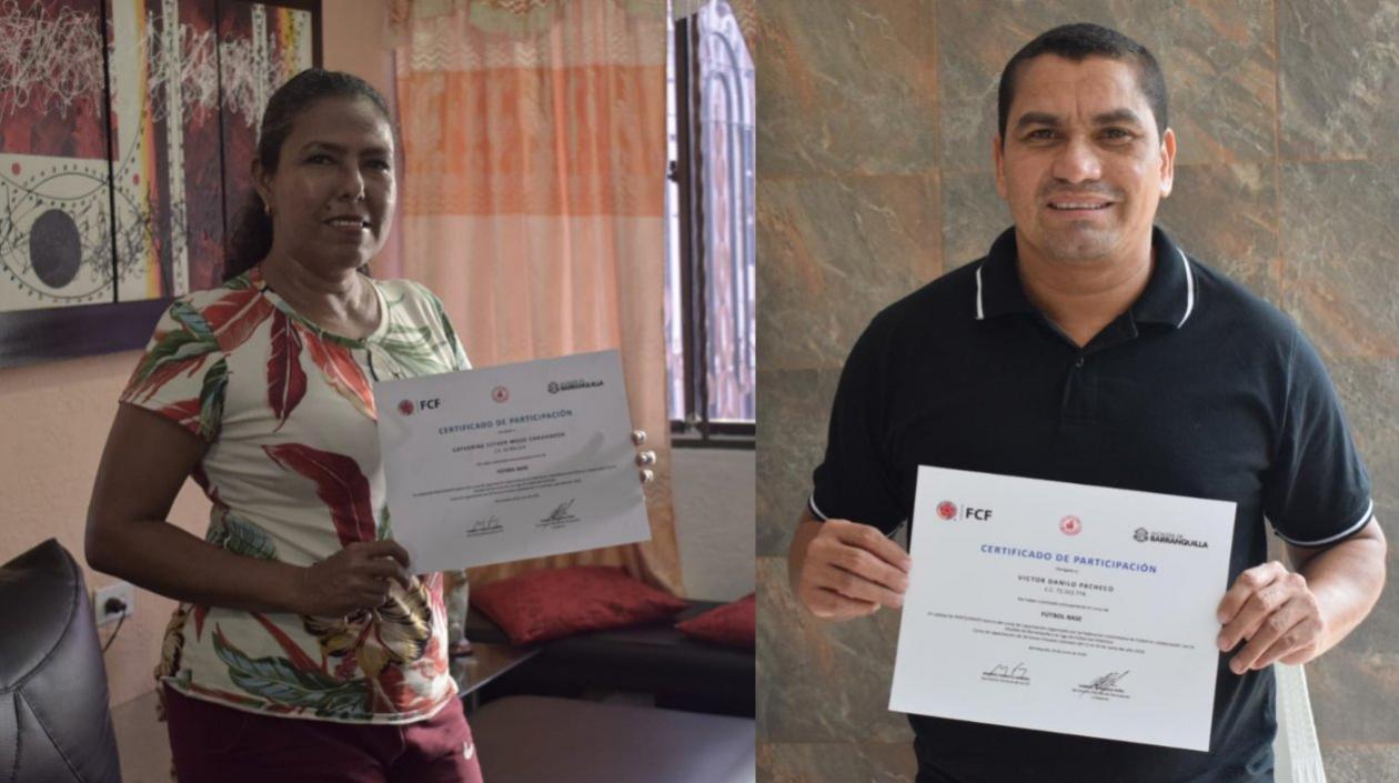 Catherine Mozo Candanoza y Víctor Pacheco se certificaron.