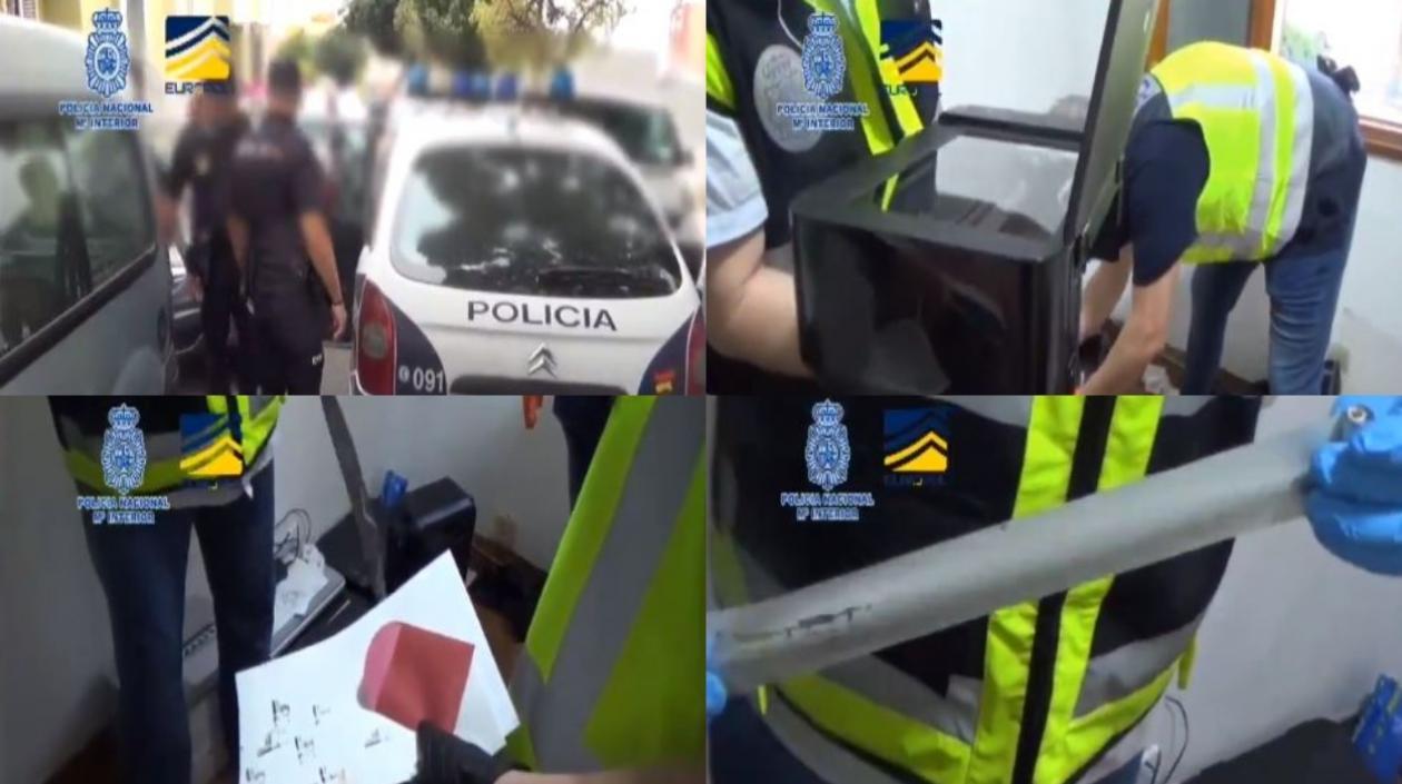 Momentos del allanamientos.