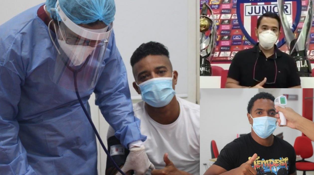 El cuerpo médico del Junior hizo valoraciones médicas.