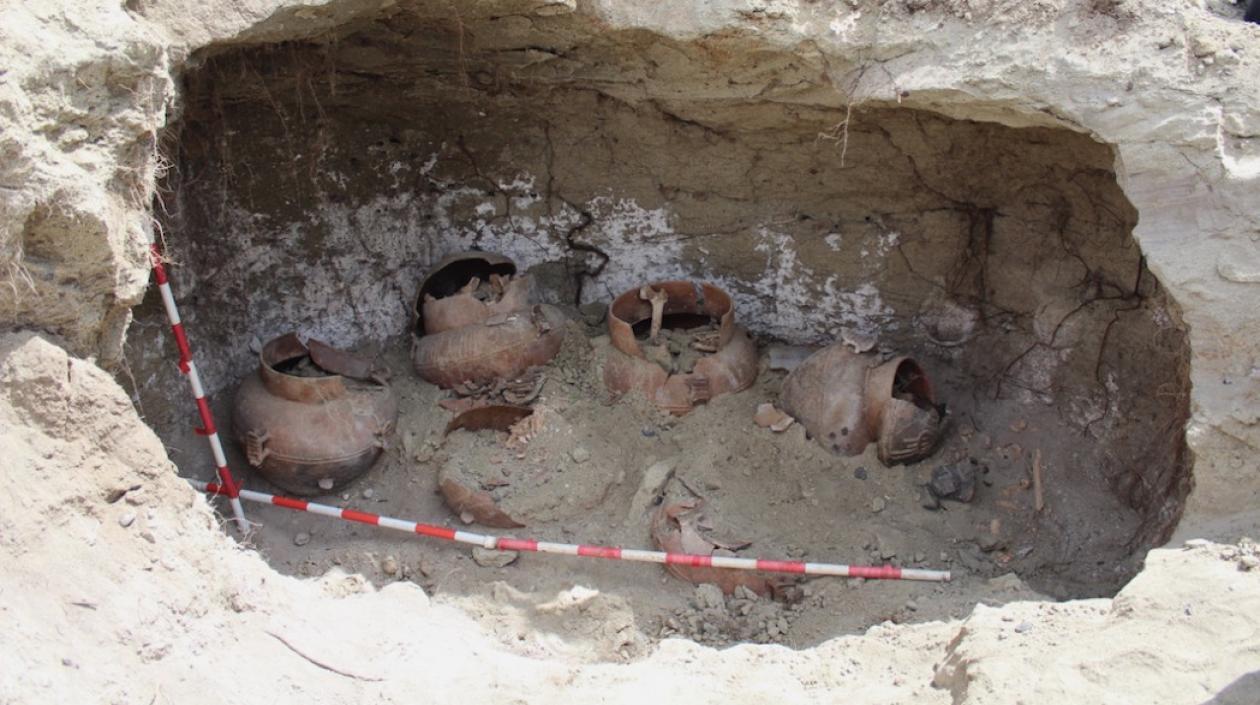 Piezas encontradas en el proyecto vial.
