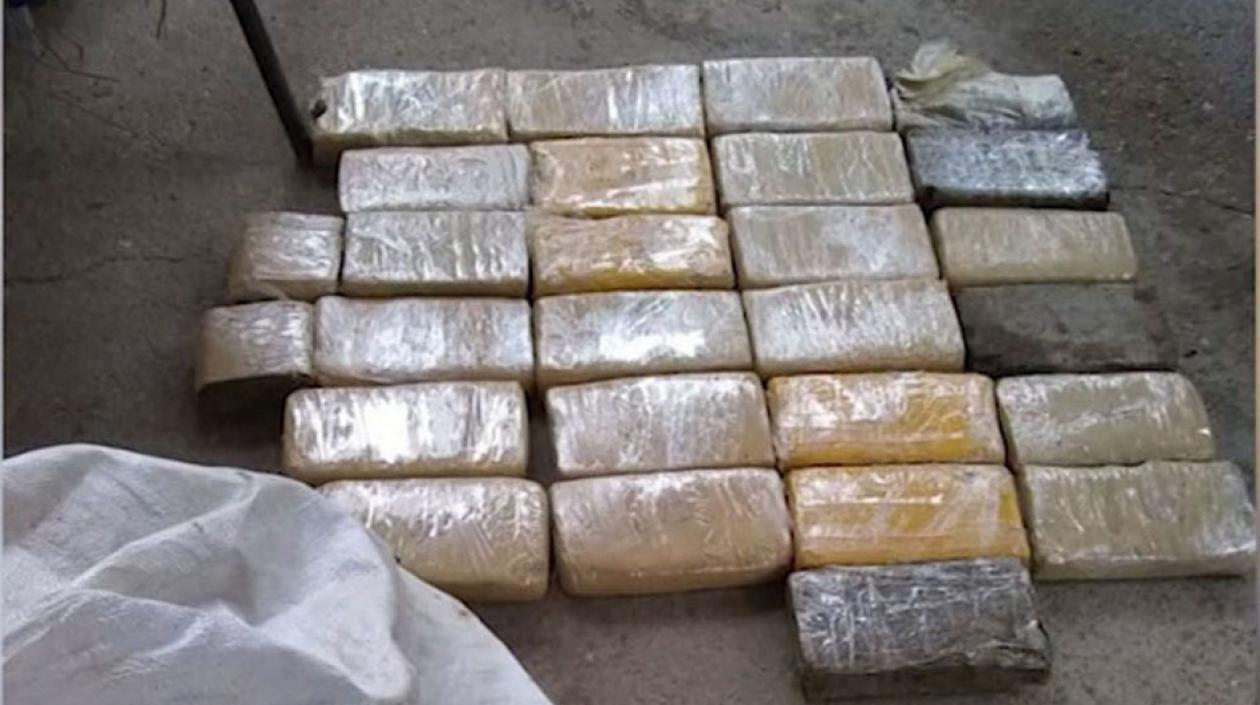 Cocaína decomisada.