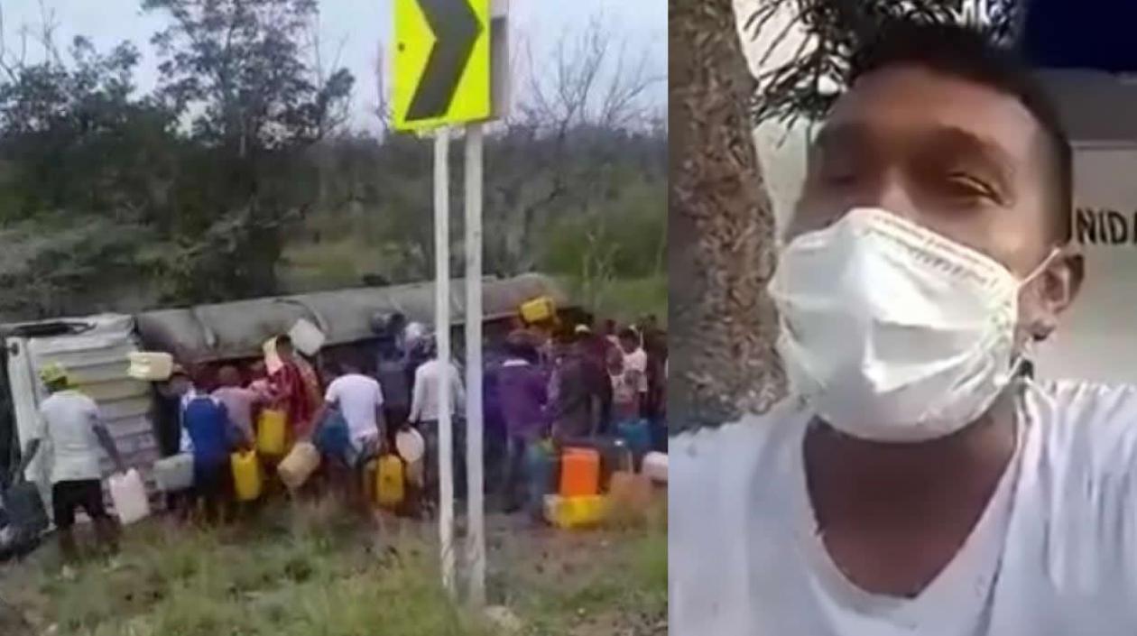 Manuel Cataño, conductor del camión cisterna.